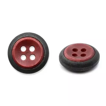 3AR1130 Пуговица дерев. на 4 пр. 24L (04 бордовый)