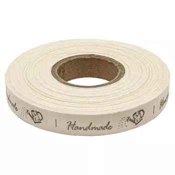 3AR117-1 Лента декоративная 'HandMade' 100% хб 15мм*25 м