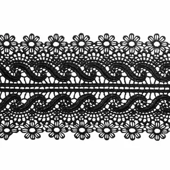 3AR179 Кружево гипюр 10,5см*13,72м (черный)