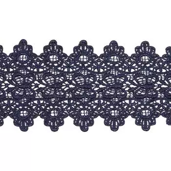 3AR180 Кружево гипюр 7см*13,72м (темно-синий)