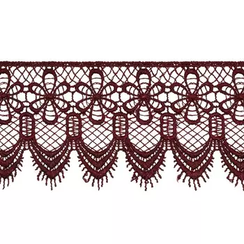 3AR183 Кружево гипюр 6,8см*13,72м (вишневый)