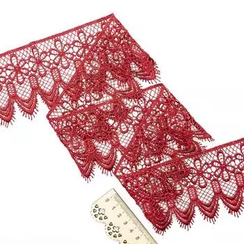 3AR183 Кружево гипюр 6,8см*13,72м (бордовый)