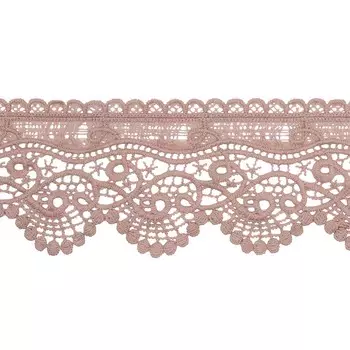 3AR195 Кружево матовое гипюр 8,5см*13,72м (NN296 пепельно-розовый)