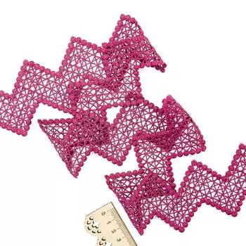 3AR199 Кружево матовое гипюр 4,5см*13,72м (NN074 марсала)