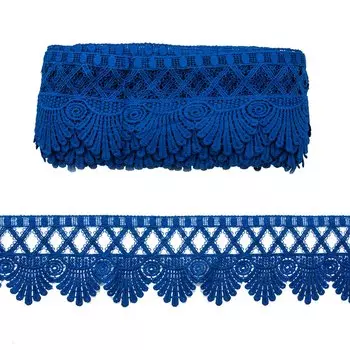 3AR203 Кружево матовое гипюр 10см*13,72м (NN406 ультрамариновый)