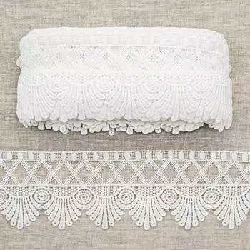 3AR203 Кружево матовое гипюр 10см*13,72м (белый)