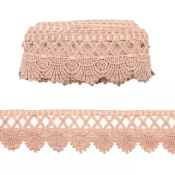 3AR203 Кружево матовое гипюр 10см*13,72м (NN296 пепельно-розовый)