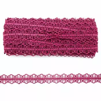 3AR205 Кружево матовое гипюр 2см*13,72м (NN074 марсала)