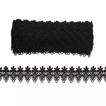 3AR215 Кружево гипюр 5,5см*13,72м (черный)