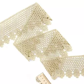 3AR217 Кружево гипюр 7,5см*13,72м (капуччино)