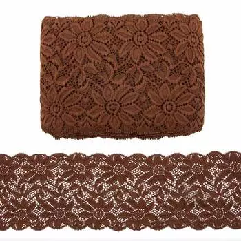 3AR220 Кружево эластичное 14см*13,72м (коричневый)