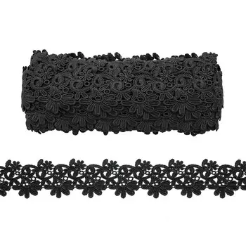 3AR221 Кружево матовое гипюр 6см*13,72м (черный)