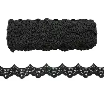 3AR223 Кружево матовое гипюр 5см*13,72м (черный)