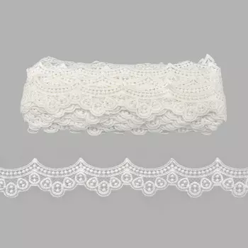 3AR223 Кружево матовое гипюр 5см*13,72м (белый)