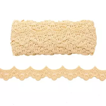 3AR223 Кружево матовое гипюр 5см*13,72м (74 ванильный)