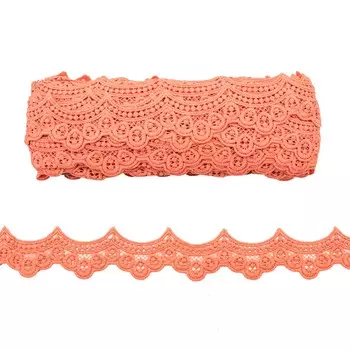 3AR223 Кружево матовое гипюр 5см*13,72м (169 коралловый)