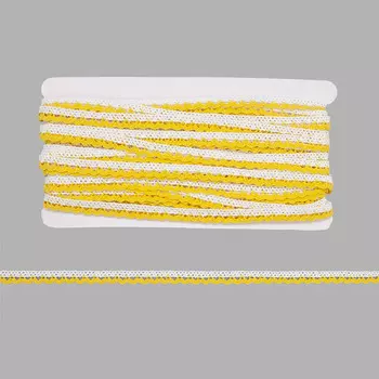 3AR228 Кружево хб 1см*13,72м (белый/желтый)