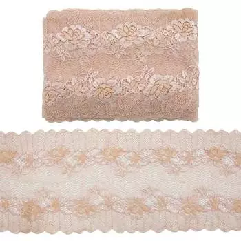 3AR240 Кружево эластичное 18см*13,72м (005 карамель)