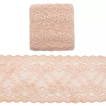 3AR242 Кружево эластичное 15,5см*13,72м (005 карамель)