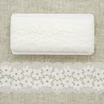 3AR244 Кружево эластичное 6,5см*13,72м (белый)