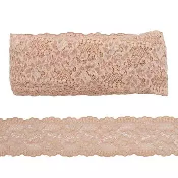 3AR248 Кружево эластичное 6см*13,72м (005 карамель)