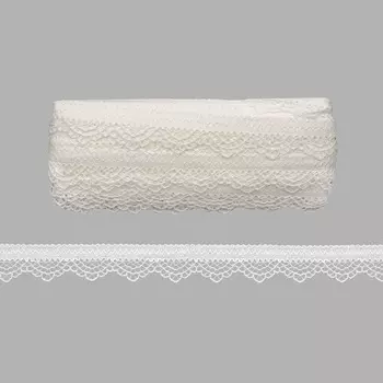 3AR256 Кружево эластичное 2см*13,72м (белый)
