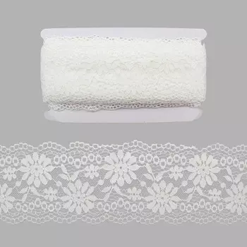 3AR270 Кружево эластичное 7см*13,72м (белый)