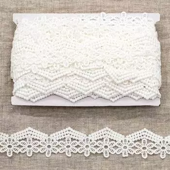 3AR326 Кружево матовое гипюр 4см*13,72м (белый)