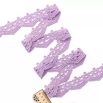 3AR326 Кружево матовое гипюр 4см*13,72м (148 сиреневый)