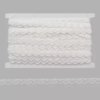 3AR328 Кружево матовое гипюр 0,8см*13,72м ( белый)