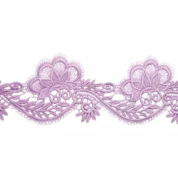 3AR334 Кружево матовое гипюр 7,5см*13,72м (148 сиреневый)