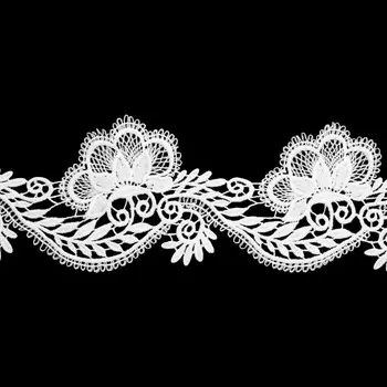 3AR334 Кружево матовое гипюр 7,5см*13,72м ( белый)