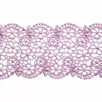 3AR338 Кружево матовое гипюр 5см*13,72м (148 сиреневый)