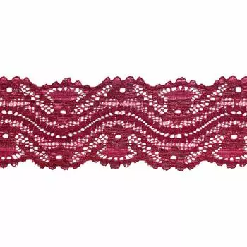 3AR357 Кружево эластичное 6см*9,14м (бордовый)