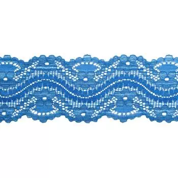 3AR357 Кружево эластичное 6см*9,14м (синий)