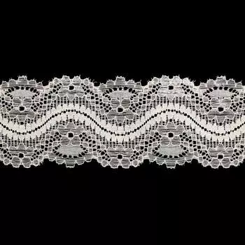 3AR357 Кружево эластичное 6см*9,14м (св.бежевый)