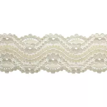 3AR357 Кружево эластичное 6см*9,14м (тёмно-бежевый)