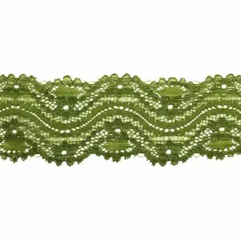3AR357 Кружево эластичное 6см*9,14м (зеленый)