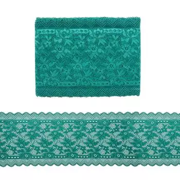 3AR358 Кружево эластичное 18см*9,14м (зеленый)