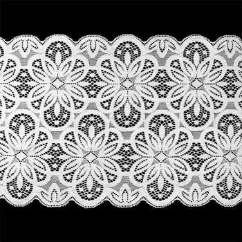 3AR363 Кружево эластичное 18см*9,14м (10 белый)