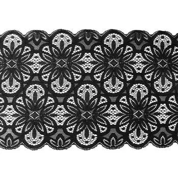 3AR363 Кружево эластичное 18см*9,14м (11 черный)