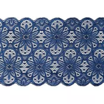 3AR363 Кружево эластичное 18см*9,14м (13 темно-синий)