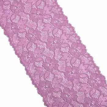 3AR364 Кружево эластичное 16см*9,14м (07 фиолетовый)
