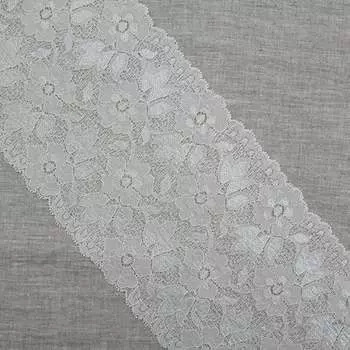 3AR364 Кружево эластичное 16см*9,14м (10 сливочный)