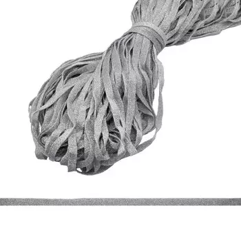 3AR501 Шнур плоский металлизированный 10мм*70м (серебро)