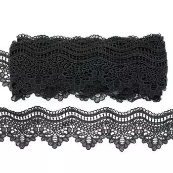 3AR779 Кружево матовое гипюр 6см*9,14м (214 т.серый)