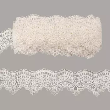 3AR779 Кружево матовое гипюр 6см*9,14м (белый)