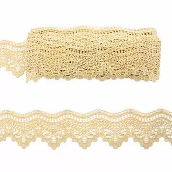 3AR779 Кружево матовое гипюр 6см*9,14м (406 молочный)