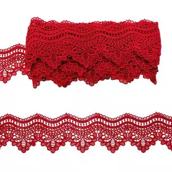 3AR779 Кружево матовое гипюр 6см*9,14м (073 бордовый)