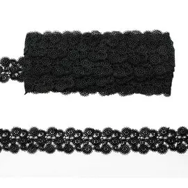 3AR783 Кружево матовое гипюр 3,8см*9,14м (214 т.серый)